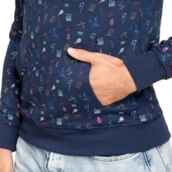 BIDI BADU Napo Lifestyle Felpa Con Cappuccio Uomini - Blu Scuro, Multicolore -Vendite Racchette da tennis 01519000 15