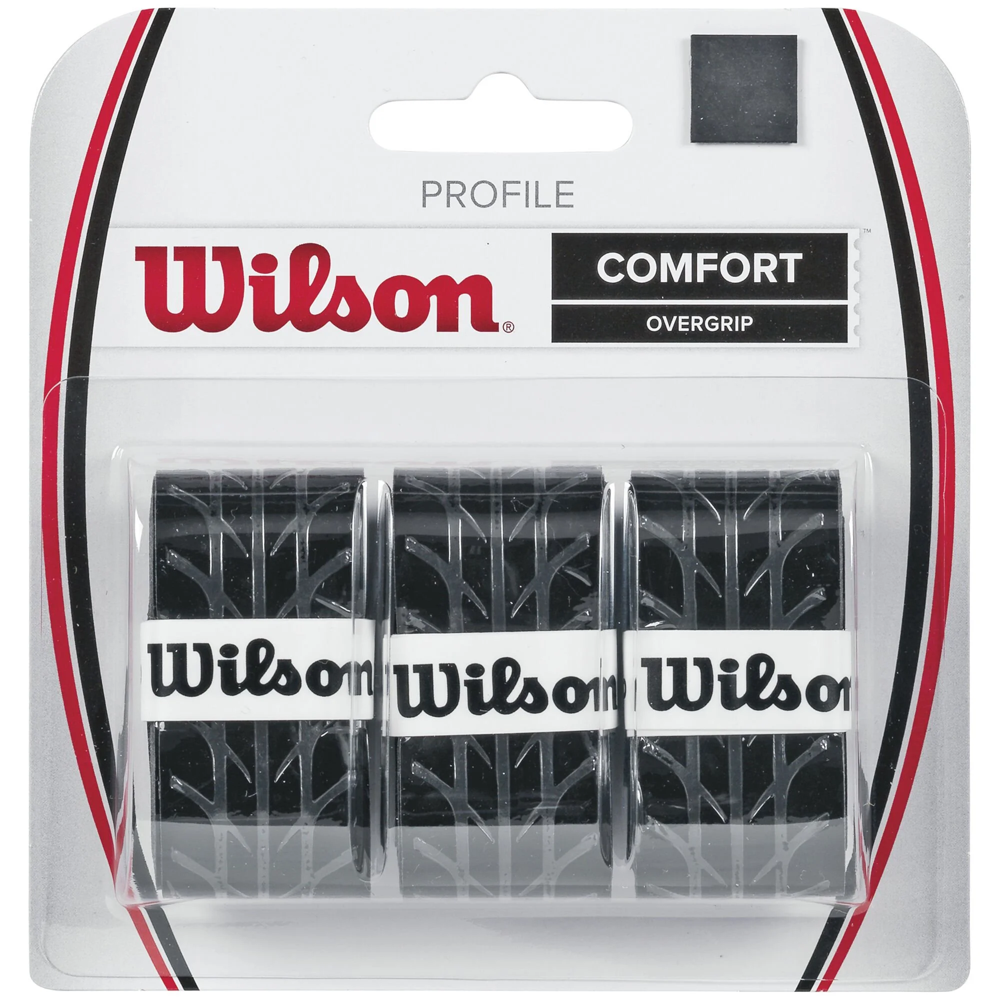 Wilson Profile Overgrip Confezione Da 3 - Nero 1 Wilson Profile Overgrip Confezione Da 3 - Nero