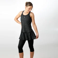 Tennis-Point Stripes Canottiera Edizione Speciale Donna - Nero, Bianco -Vendite Racchette da tennis 01728000 10