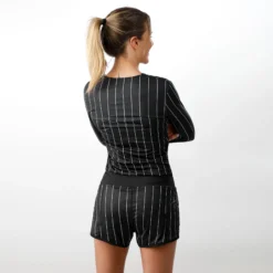 Tennis-Point Stripes Manica Lunga Edizione Speciale Donna - Nero, Bianco -Vendite Racchette da tennis 01730000 11