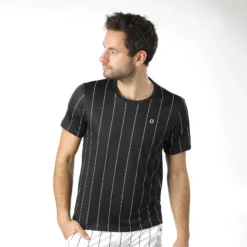 Tennis-Point Stripes Maglietta Edizione Speciale Uomini - Nero, Bianco -Vendite Racchette da tennis 01737000 13