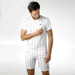 Tennis-Point Stripes Maglietta Edizione Speciale Uomini - Bianco, Nero -Vendite Racchette da tennis 01741000 11
