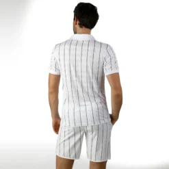 Tennis-Point Stripes Polo Edizione Speciale Uomini - Bianco, Nero -Vendite Racchette da tennis 01742000 12