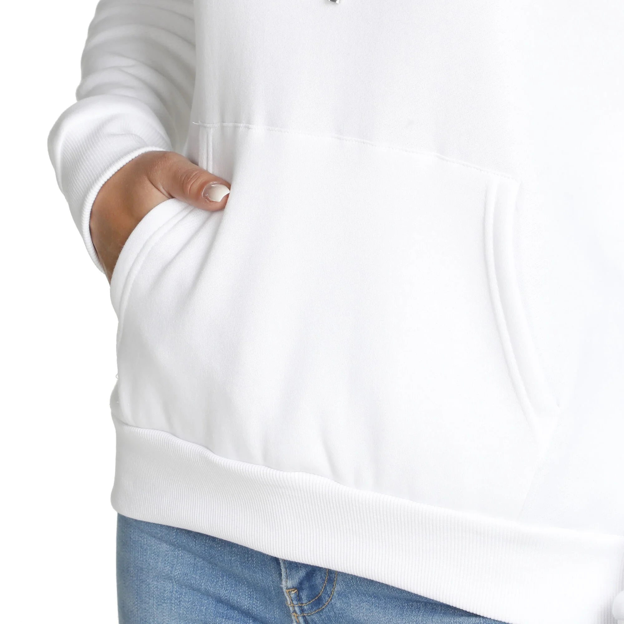 Tennis-Point Logo Felpa Con Cappuccio Donna - Bianco, Rosa 6 Tennis-Point Logo Felpa Con Cappuccio Donna - Bianco, Rosa - immagine 6