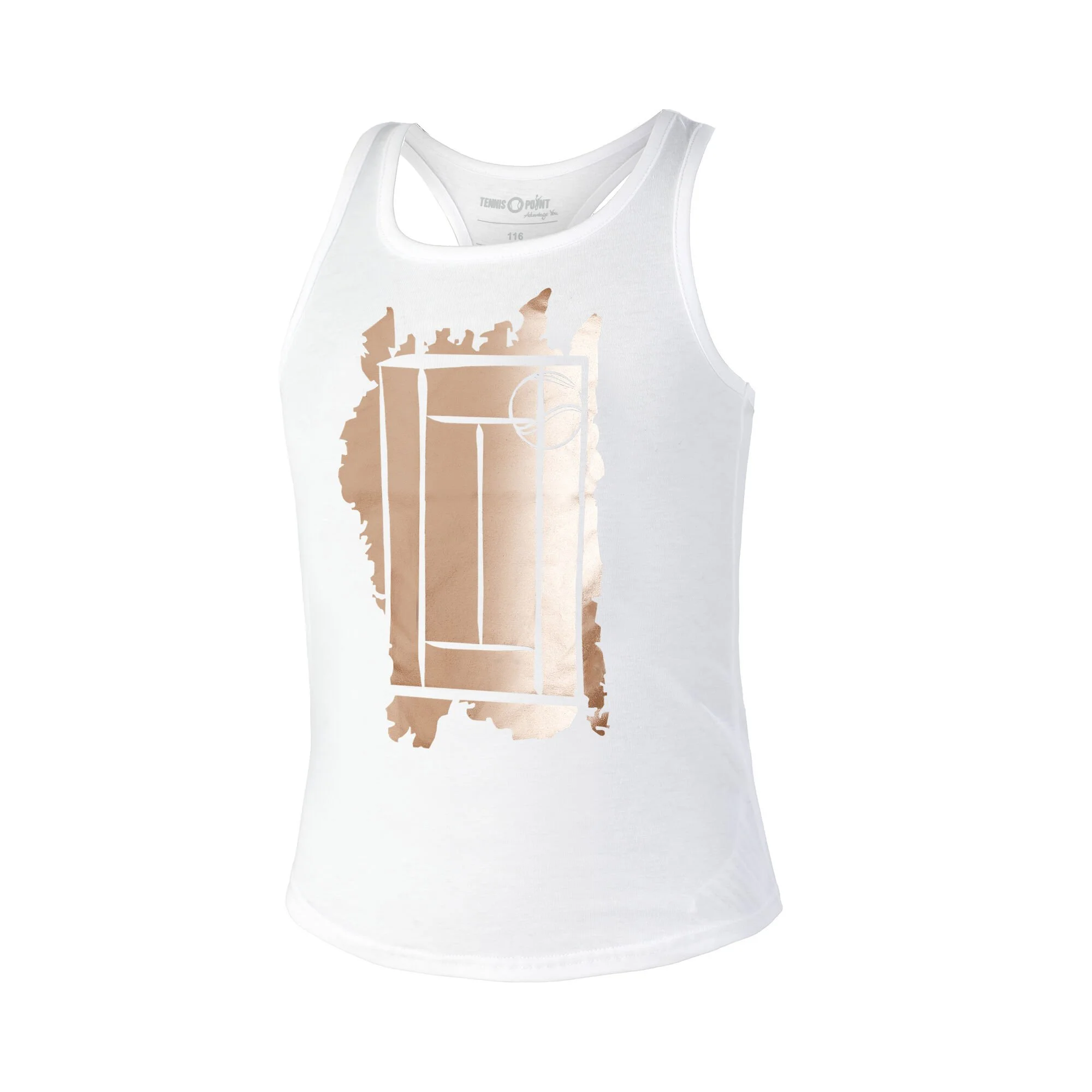Tennis-Point Glitter Court Canottiera Ragazze - Bianco, Oro 1 Tennis-Point Glitter Court Canottiera Ragazze - Bianco, Oro