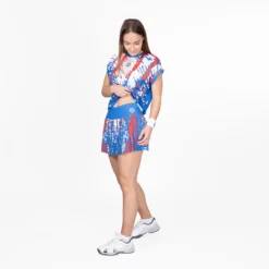 BIDI BADU Lowey Tech Plissee Gonna Donna - Blu, Bianco -Vendite Racchette da tennis 01816000 15