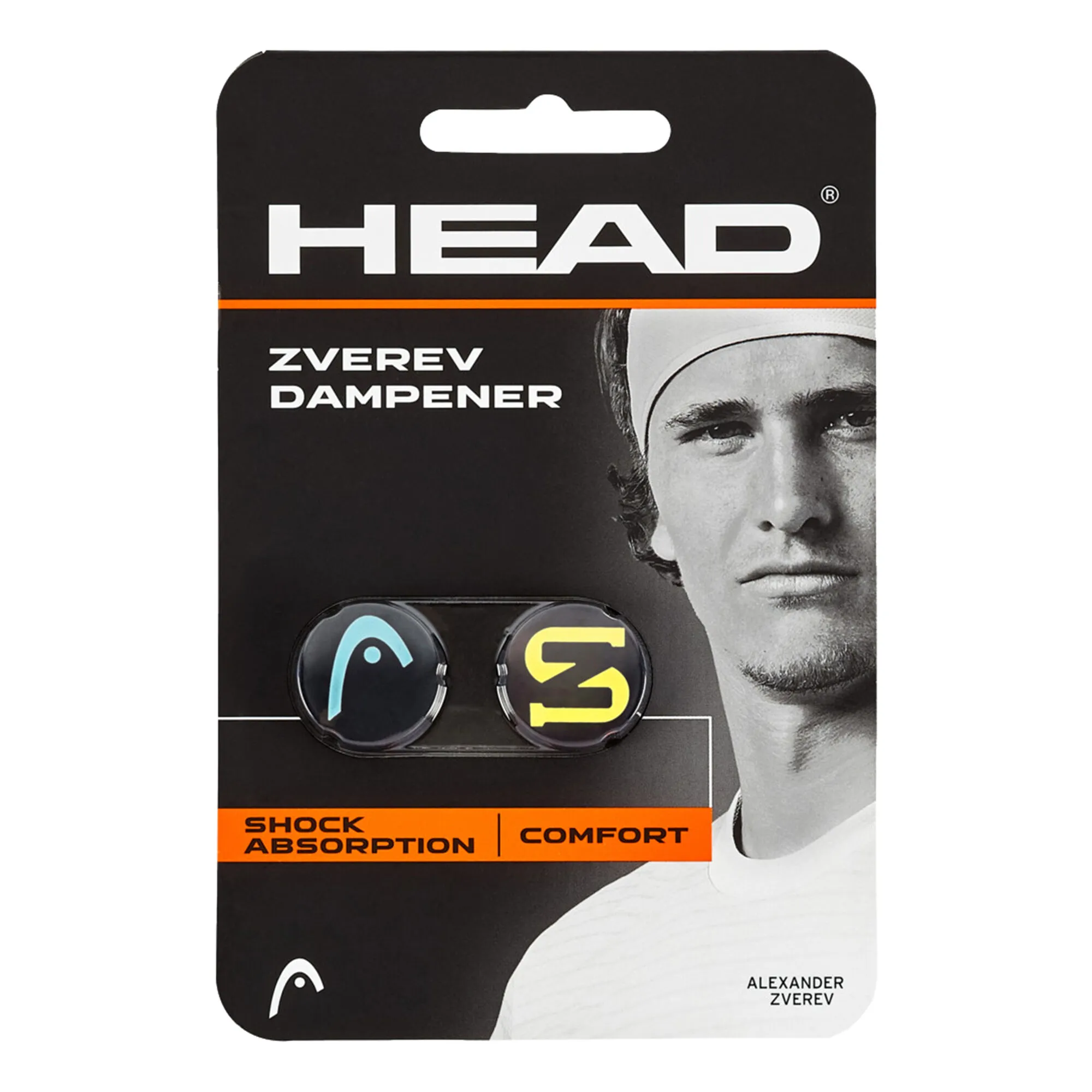 Head Zverev Antivibrazioni Confezione Da 2 - Blu, Giallo 1 Head Zverev Antivibrazioni Confezione Da 2 - Blu, Giallo