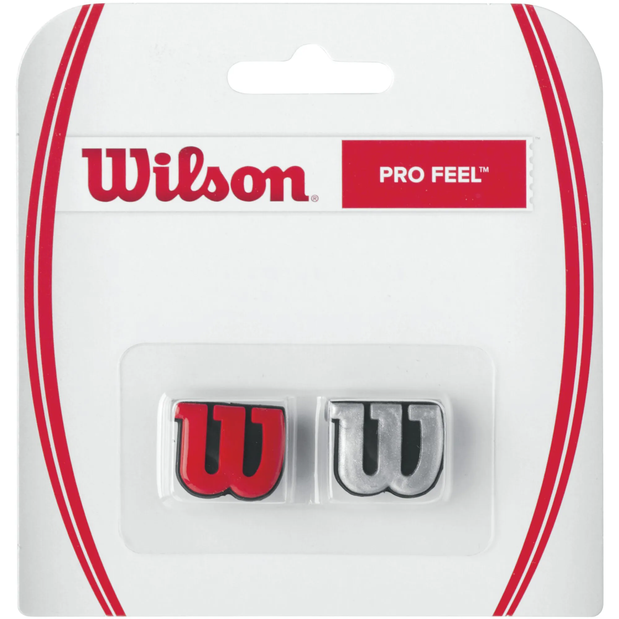 Wilson Pro Feel Antivibrazioni Confezione Da 2 - Argento, Rosso 1 Wilson Pro Feel Antivibrazioni Confezione Da 2 - Argento, Rosso