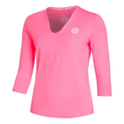BIDI BADU Crew V-Neck Manica Lunga Donna - Rosa
