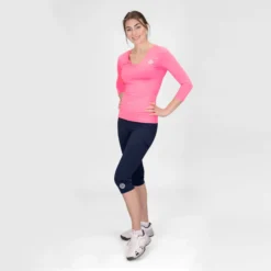 BIDI BADU Crew V-Neck Manica Lunga Donna - Rosa -Vendite Racchette da tennis 01980000 13