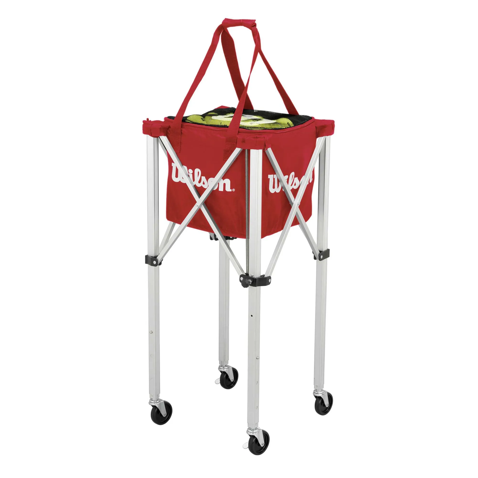 Wilson Tennis Teaching 150 Carrello Per Palline Con Rotoli - Rosso 1 Wilson Tennis Teaching 150 Carrello Per Palline Con Rotoli - Rosso