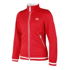 Dunlop Club Line Knitted Giacca Da Allenamento Ragazze - Rosso