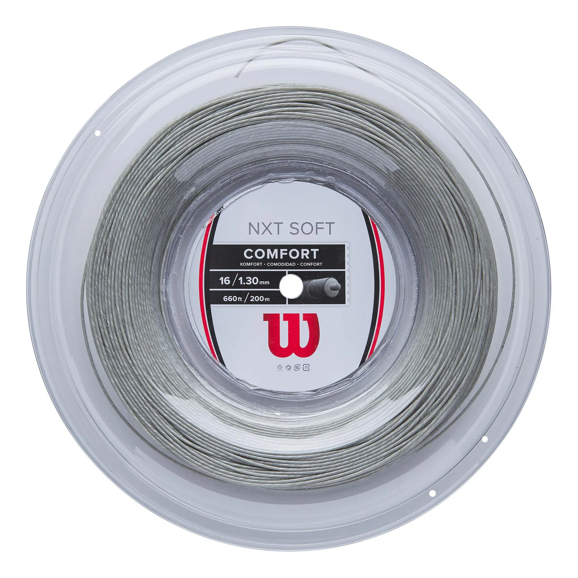 Wilson NXT Soft Reel Rotolo Di Corde 200m - Argento 1 Wilson NXT Soft Reel Rotolo Di Corde 200m - Argento