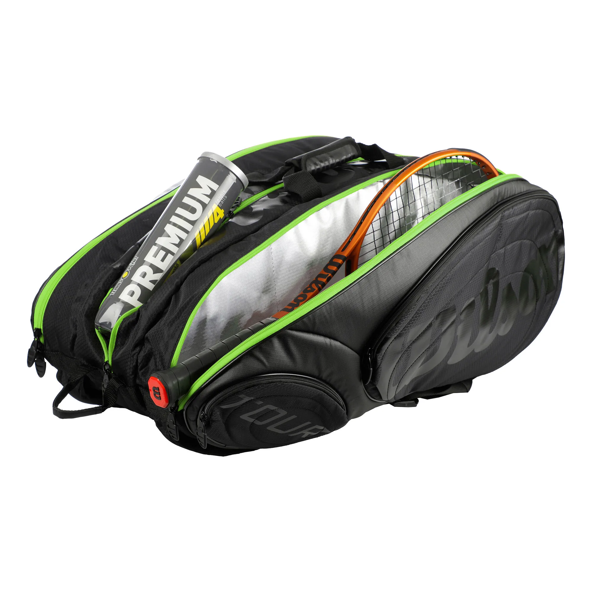 Wilson Tour 15 Borsa Per Racchetta Edizione Speciale - Nero, Verde 5 Wilson Tour 15 Borsa Per Racchetta Edizione Speciale - Nero, Verde - immagine 5