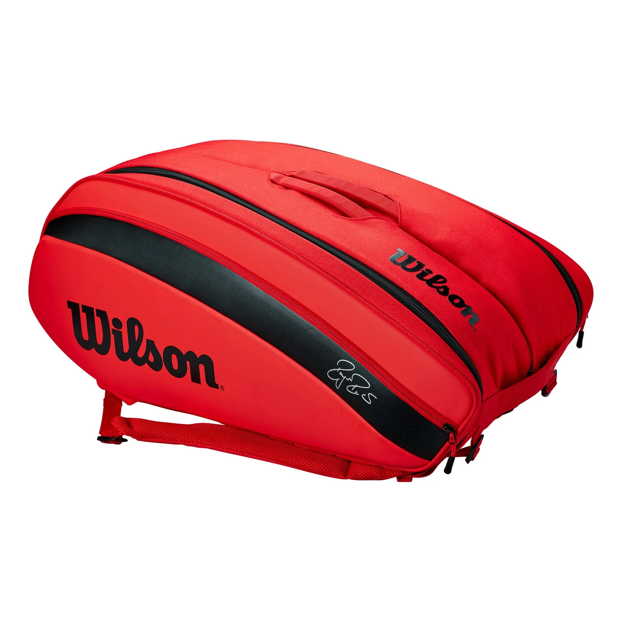Wilson Roger Federer DNA Borsa Per Racchetta Da 12 - Rosso, Nero 2 Wilson Roger Federer DNA Borsa Per Racchetta Da 12 - Rosso, Nero - immagine 2