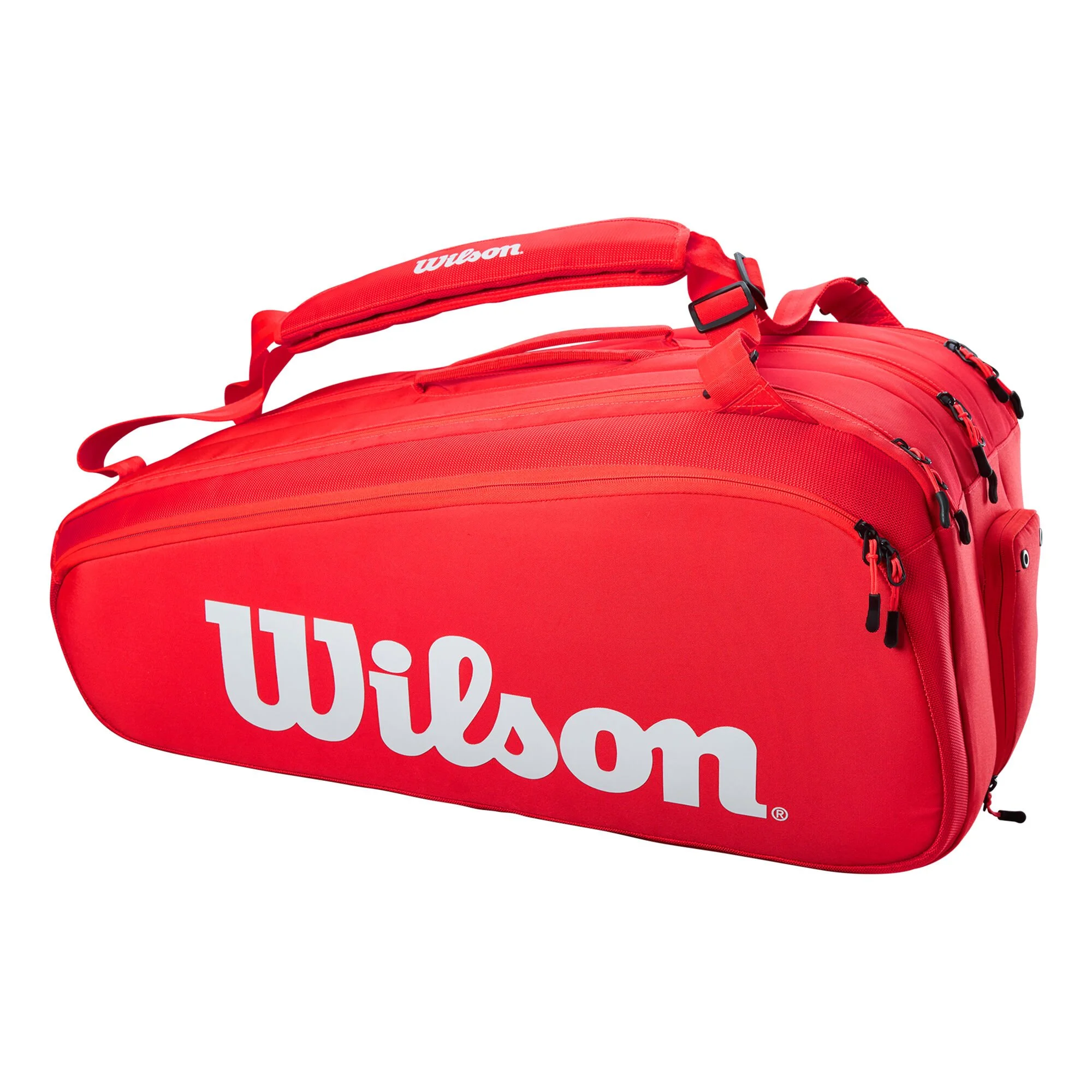 Wilson Super Tour Borsa Per Racchetta Da 15 - Rosso, Bianco 4 Wilson Super Tour Borsa Per Racchetta Da 15 - Rosso, Bianco - immagine 4