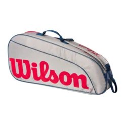 Wilson Junior Borsa Per Racchetta Da 3 - Grigio, Rosso