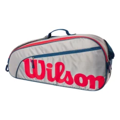Wilson Junior Borsa Per Racchetta Da 3 - Grigio, Rosso -Vendite Racchette da tennis 0236800000 0 1