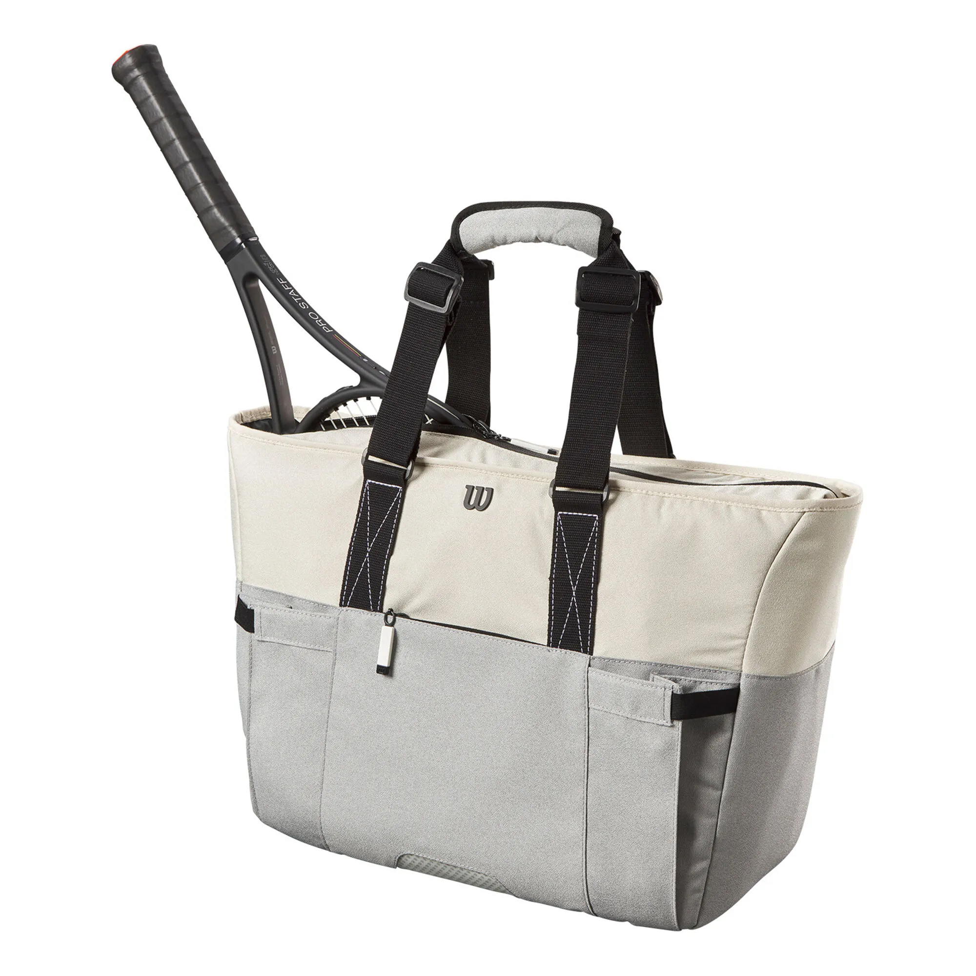 Wilson Women's Tote Borsa Sportiva - Grigio, Blu 2 Wilson Women's Tote Borsa Sportiva - Grigio, Blu - immagine 2