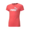 Puma Essential + Logo Maglietta Bambini - Rosa, Argento