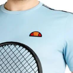 Ellesse Macina Maglietta Uomini - Blu Chiaro, Bianco -Vendite Racchette da tennis 03121000 0 5