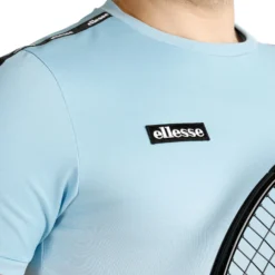 Ellesse Macina Maglietta Uomini - Blu Chiaro, Bianco -Vendite Racchette da tennis 03121000 0 6