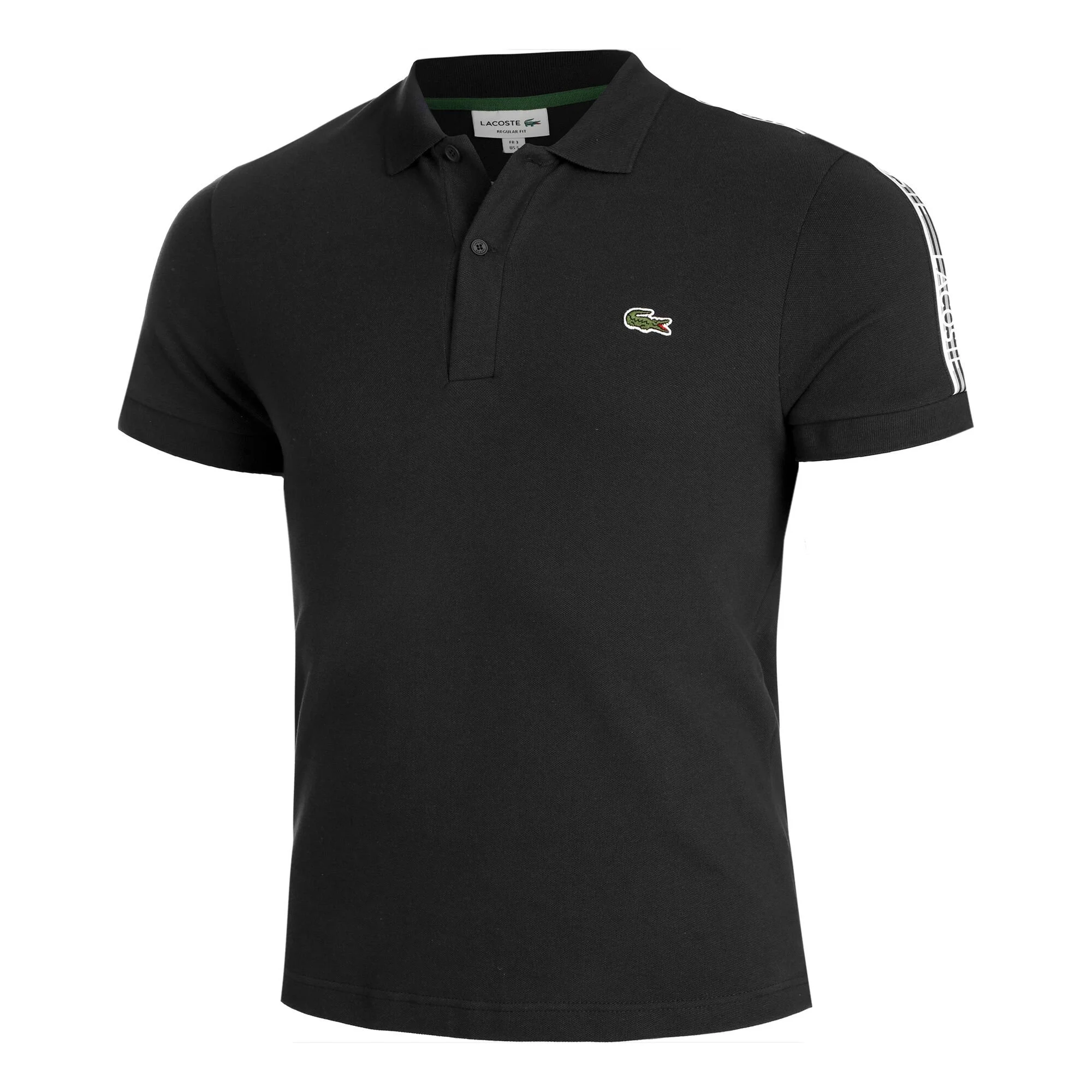 Lacoste Core Graphics Polo Uomini - Nero 1 Lacoste Core Graphics Polo Uomini - Nero