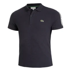 Lacoste Core Graphics Polo Uomini - Blu Scuro