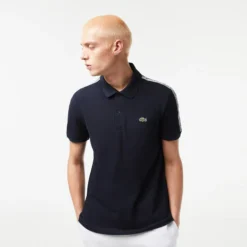 Lacoste Core Graphics Polo Uomini - Blu Scuro -Vendite Racchette da tennis 03858000 13
