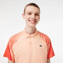 Lacoste Polo Uomini - Rosso, Arancione -Vendite Racchette da tennis 03941000 16