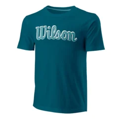 Wilson Script Eco Slimfit Maglietta Uomini - Color Petrolio