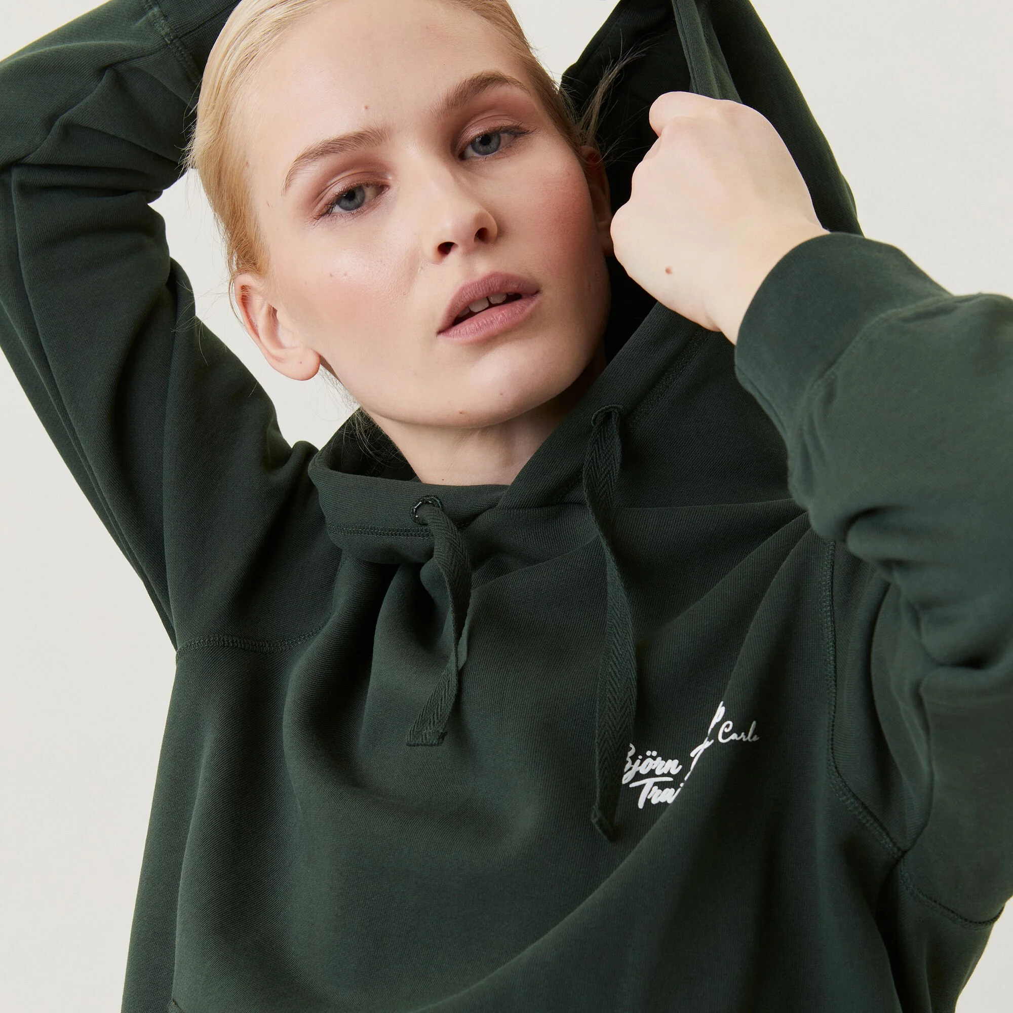 BJØRN BORG STHLM Boyfriend Felpa Con Cappuccio Donna - Verde 4 BJØRN BORG STHLM Boyfriend Felpa Con Cappuccio Donna - Verde - immagine 4