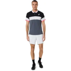 Asics Match Polo Uomini - Nero, Rosso -Vendite Racchette da tennis 05306000 18