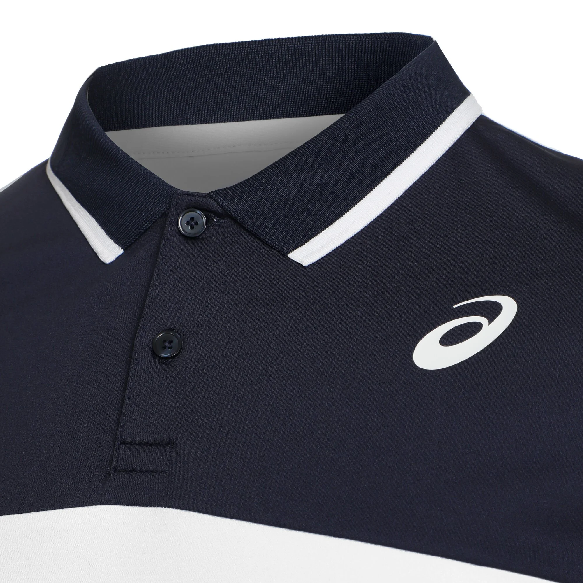 Asics Court Polo Uomini - Bianco, Blu Scuro 3 Asics Court Polo Uomini - Bianco, Blu Scuro - immagine 3