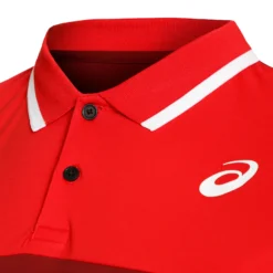 Asics Court Polo Uomini - Rosso Scuro, Rosso -Vendite Racchette da tennis 05316000 10