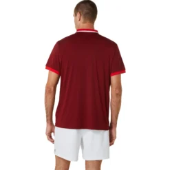 Asics Court Polo Uomini - Rosso Scuro, Rosso -Vendite Racchette da tennis 05316000 14