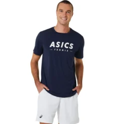 Asics Court GPX Tee Maglietta Uomini - Blu Scuro, Bianco 12 Asics Court GPX Tee Maglietta Uomini - Blu Scuro, Bianco -Vendite Racchette da tennis 05319000 13