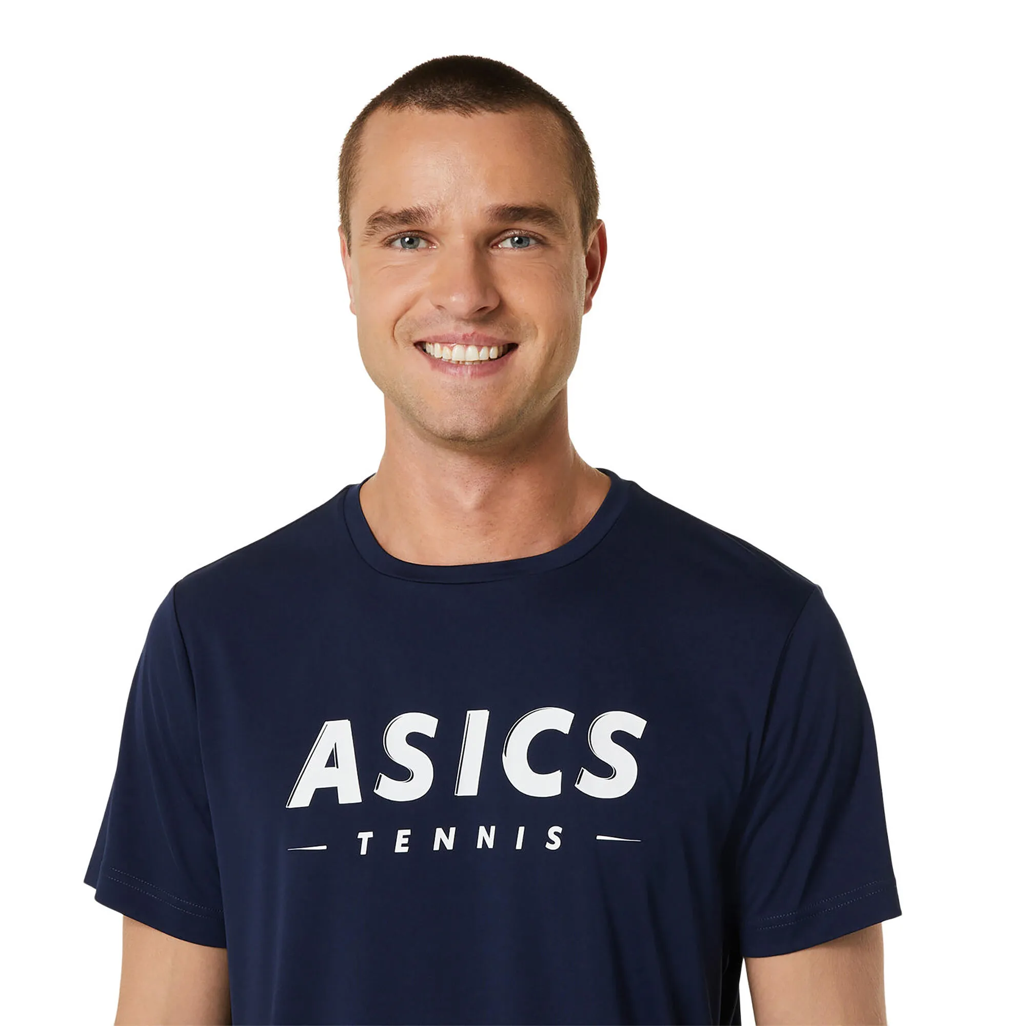 Asics Court GPX Tee Maglietta Uomini - Blu Scuro, Bianco 7 Asics Court GPX Tee Maglietta Uomini - Blu Scuro, Bianco - immagine 7