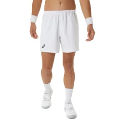 Asics Court 7in Short Pantaloncini Uomini - Bianco -Vendite Racchette da tennis 05320000 13