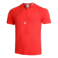 Wilson Players Seamless Zip Henley 2.0 Maglietta Uomini - Rosso