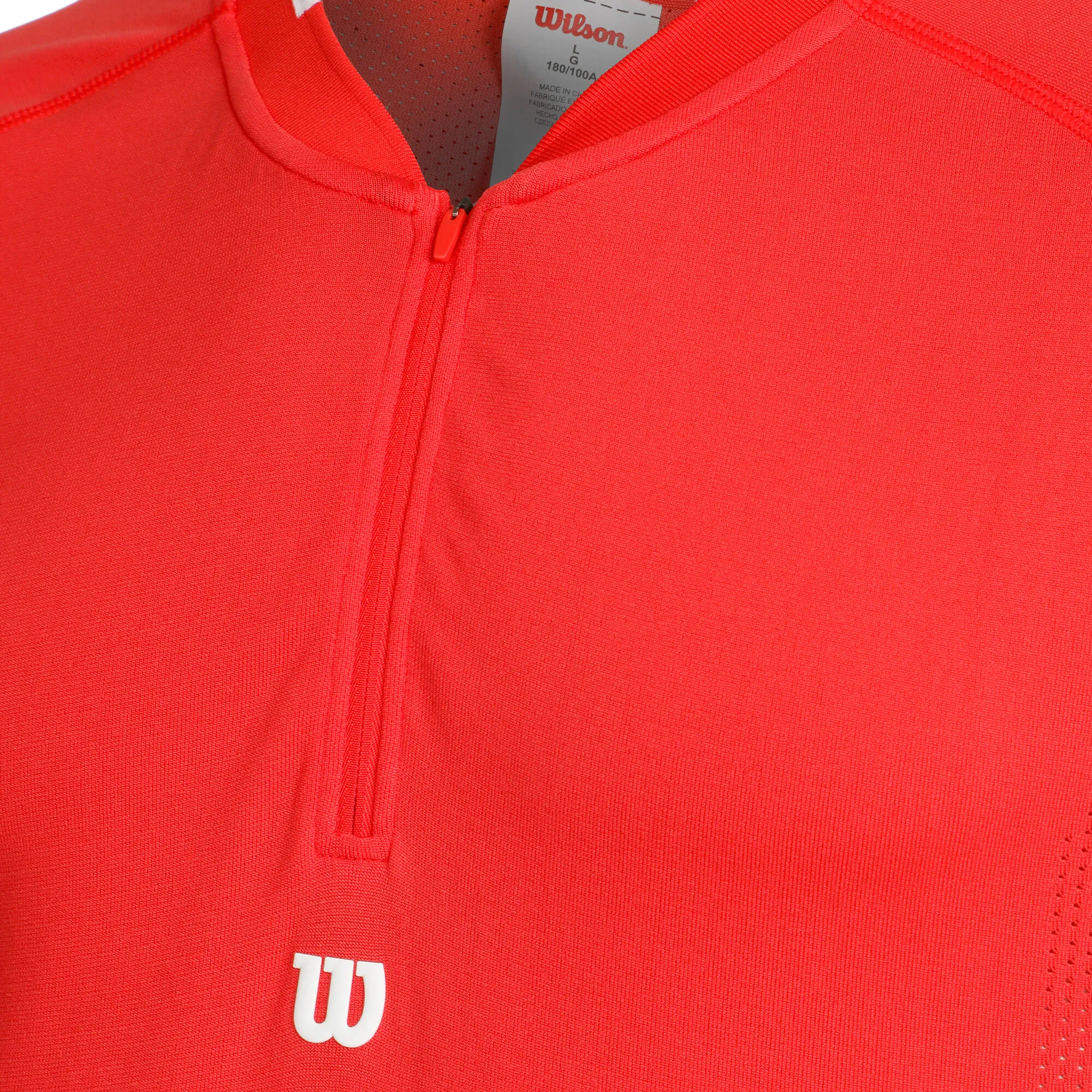 Wilson Players Seamless Zip Henley 2.0 Maglietta Uomini - Rosso 3 Wilson Players Seamless Zip Henley 2.0 Maglietta Uomini - Rosso - immagine 3
