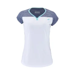 Babolat Play Cap Sleeve Maglietta Ragazze - Bianco, Blu