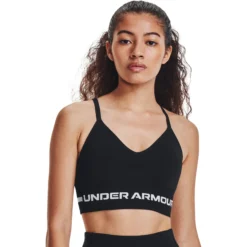 Under Armour Seamless Low Long Reggiseni Sportivi Donna - Nero, Grigio Chiaro -Vendite Racchette da tennis 07376000 15