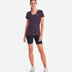 Under Armour Tech Twist Maglietta Donna - Viola -Vendite Racchette da tennis 08464000 16