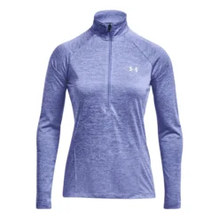 Under Armour Tech Half-Zip Warm Up Twist Manica Lunga Donna - Lilla