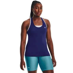 Under Armour Heatgear Racer Canottiera Donna - Blu Scuro -Vendite Racchette da tennis 08479000 13