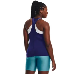 Under Armour Heatgear Racer Canottiera Donna - Blu Scuro -Vendite Racchette da tennis 08479000 14