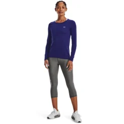 Under Armour Heatgear Manica Lunga Donna - Blu Scuro -Vendite Racchette da tennis 08482000 15