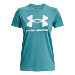 Under Armour Sportstyle Logo Graphic Maglietta Donna - Turchese, Bianco
