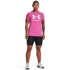 Under Armour Sportstyle Logo Graphic Maglietta Donna - Rosa, Bianco -Vendite Racchette da tennis 08494000 15
